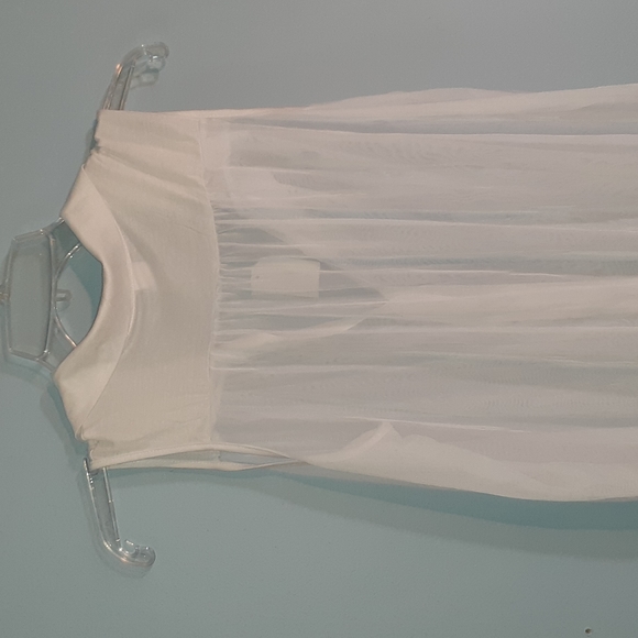 NWT Sheer White Sleeveless Top Blouse Plus size 1x/2x - Picture 5 of 7